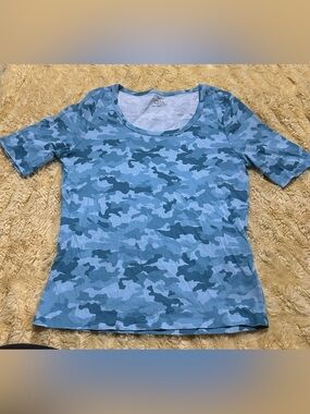 Blue camo top